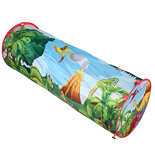 SOKA Play Tunnel Green Pop Up Dino Dinosaur Indoor or Outdoor Garden Play Tent for Kids
