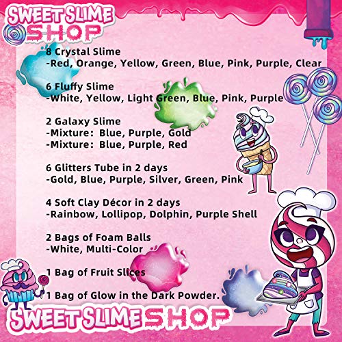 JOYIN 2022 DIY Slime Advent Calendar Christmas 24 Days Countdown Advent Calendar with 16 Slime and 8 Accessories, Surprises DIY Slime Kit Toy for Kids