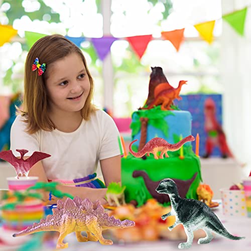 ELECLAND 39 PCS Mini Dinosaur Figures Toy for Kids Dinosaur Play Set Dinosaur Cupcake Toppers for Boys Girls Birthday Party Favors Baby Shower Party Decorations