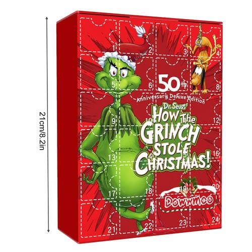 Christmas Grinch Calendar, Advent Calendar 2022 with 24 Christmas Toys Figure, Christmas Grinch Figure Countdown Advent Calendar Gifts for Kids