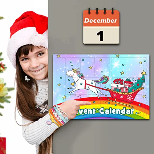 iZoeL Unicorn Advent Calendar for Girl 2022 Christmas, 24 Days Novelty Gifts, Unicorn Stationery, Accessories, Jewelry, Countdown Days to Christmas Holiday, Xmas Surprise Gift for Girls Kids Teens