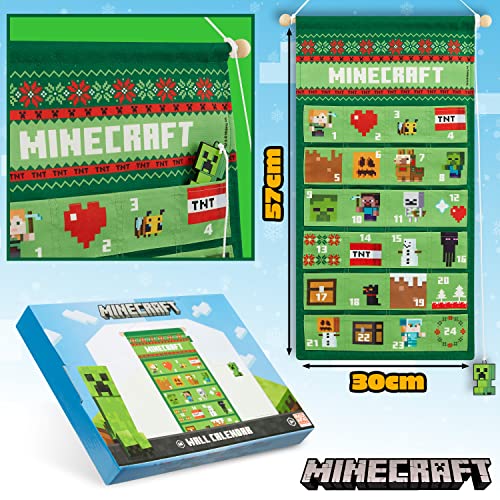 Minecraft Advent Calendar 2022, Countdown Calendar for Kids (Green Hanging Wall)