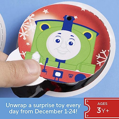 Thomas & Friends MINIS Advent Calendar 2023, Christmas Gift, 24 Miniature Toy Trains and Vehicles for Preschool Kids, HRF89