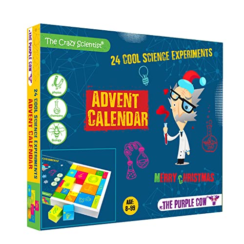The Crazy Scientist Advent Calendar - 24 Cool Science Experiments - 2023 Countdown to Christmas for Kids Who Love Science. Age 8-99