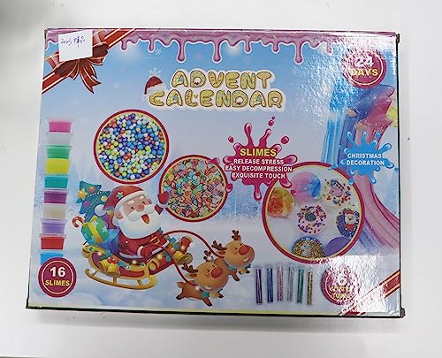 Slime Advent Calendar 2023 for Boys Girls DIY Galaxy Slime Making Kit 24 Days Countdown Calendar for Kids Teens Adults, Christmas Surprises Xmas Gift Gift