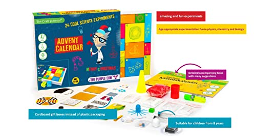 The Crazy Scientist Advent Calendar - 24 Cool Science Experiments - 2023 Countdown to Christmas for Kids Who Love Science. Age 8-99