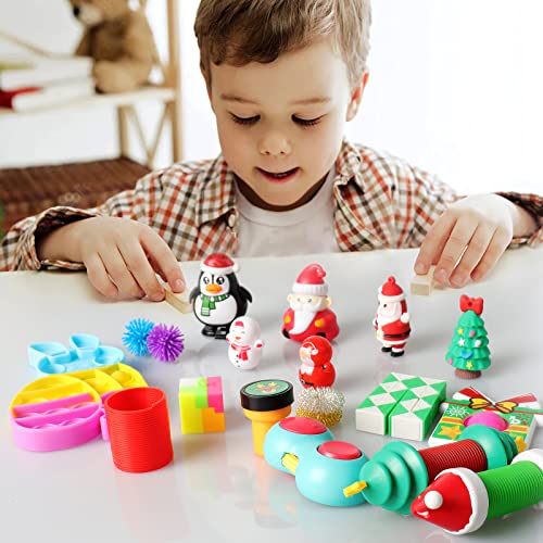 Advent Calendar 2022, 24 Days Christmas Countdown Calendars gift kit include 26 pcs Fidget toys and figures, A Xmas pleasantly surprised and anticipation gifts for 3-12 years old Girls and Boys