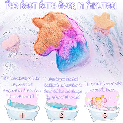 KreativeKraft Bath Bombs Advent Calendar 2023, Christmas Advent Calendars For Kids, 24 Unicorn Gifts For Girls, Xmas Gifts Ideas For Childrens