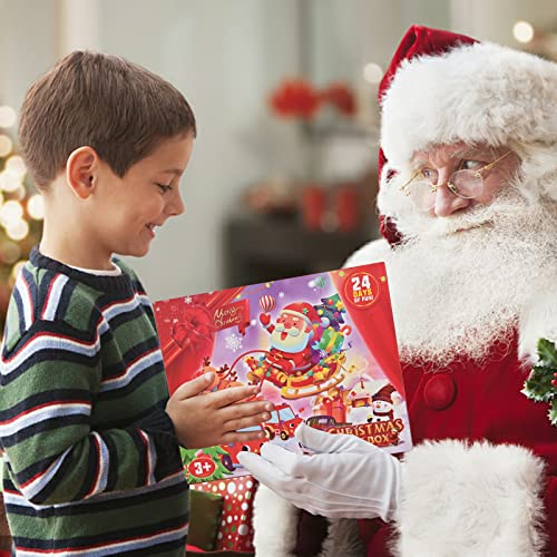 GOLDGE Christmas Advent Calendar 2022, Advent Calendar Children with 24 Days Countdown Pulls Back Cars Toy Christmas Countdown Calendar Blind Box Gift for Kids Boys and Girls