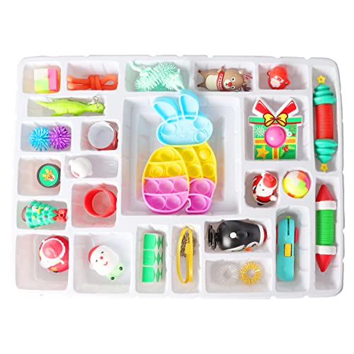 Advent Calendar 2022, 24 Days Christmas Countdown Calendars gift kit include 26 pcs Fidget toys and figures, A Xmas pleasantly surprised and anticipation gifts for 3-12 years old Girls and Boys