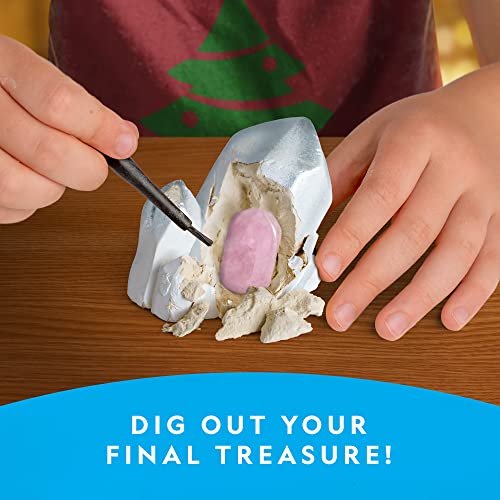 NATIONAL GEOGRAPHIC Gemstone Advent Calendar - Advent Calendar for Kids with 24 Gemstones to Open Each Day, a Complete Rock Collection Christmas Countdown Calendar with Mini Gemstone Dig Kit