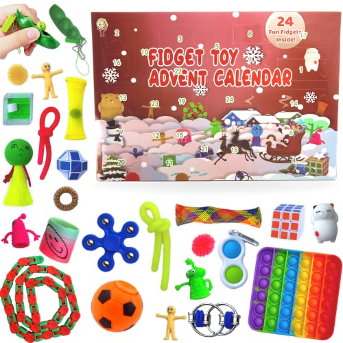 Fidget Toy Advent Calendar including 24 Days of Sensory and Fidget Toys in One Christmas Countdown Calendar Designed in the UK