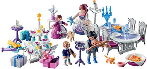 Playmobil 9485 Advent Calendar - Christmas Ball with Rotating Platform, collectable toy for kids, fun imaginative role play, playset suitable for children ages 4+