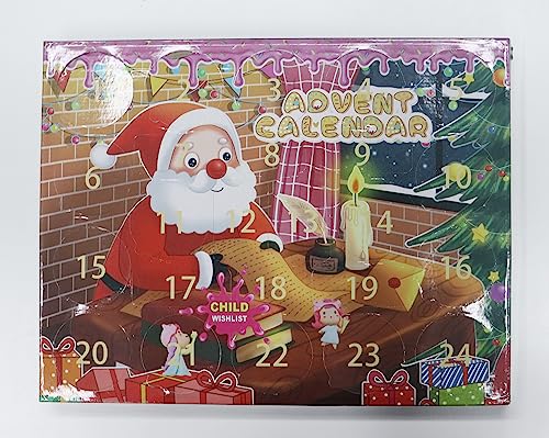 Slime Advent Calendar 2023 for Girls and Boys DIY Crystal Slime Making Kit 24 Days Christmas Countdown Calendar Xmas Holiday brithday party Gift for Toddler Kids Teens