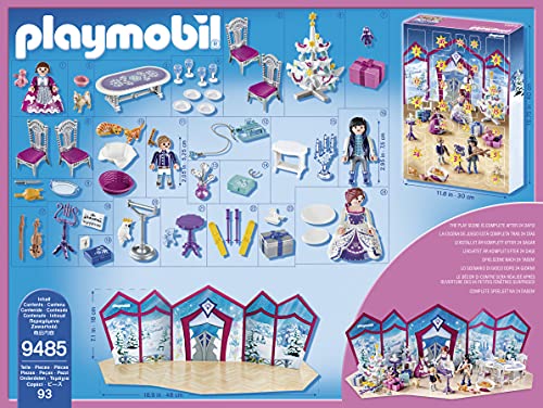 Playmobil 9485 Advent Calendar - Christmas Ball with Rotating Platform, collectable toy for kids, fun imaginative role play, playset suitable for children ages 4+