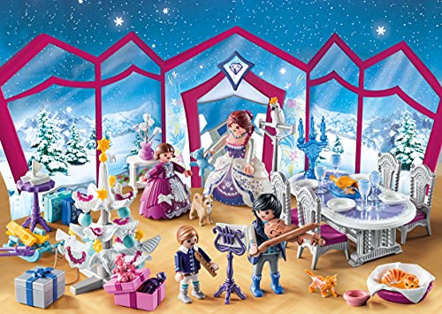Playmobil 9485 Advent Calendar - Christmas Ball with Rotating Platform, collectable toy for kids, fun imaginative role play, playset suitable for children ages 4+