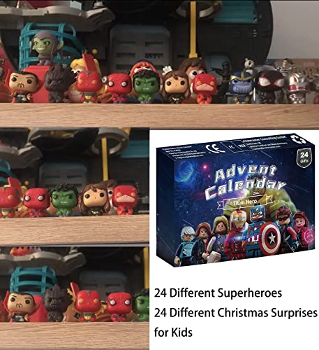 2022 Advent Calendar for Kids, Christmas Countdown Superhero Miniature Figures Toys 24 Days Xmas Countdown Gifts for Teen Boys and Girls (Color : B)