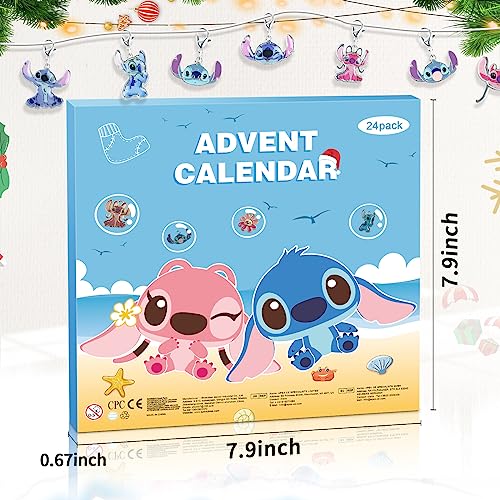 2023 Christmas Advent Calendar Christmas 24 Days Countdown Calendar with Bracelet, Necklace, Ring and Unique Cute Cartoon Charm Christmas Holiday Ornament Gift