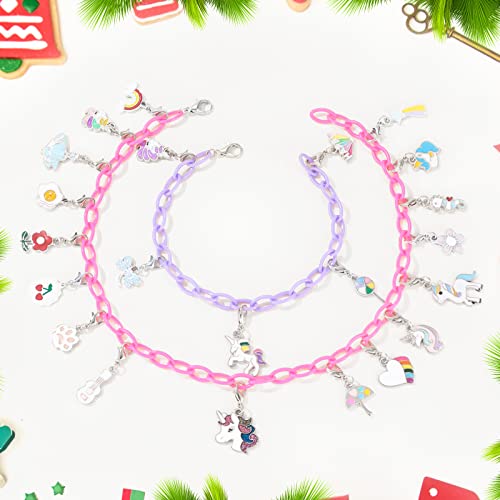 Unicorn Advent Calendar 2023 Christmas Gifts, Decoration Bracelet Making Kit for Children,24 days Countdown Birthday Gifts, Surprise Gift for Girls Kids