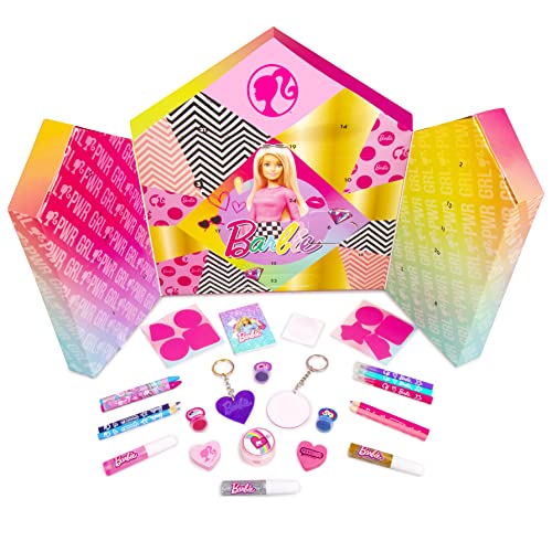 Barbie Advent Calendar 2022 - Barbie Colour Reveal - Contains 24 Surprises Including Keychains, Stationary and Stickers Dolls Accessories for Girls - Stationary Advent Calendar