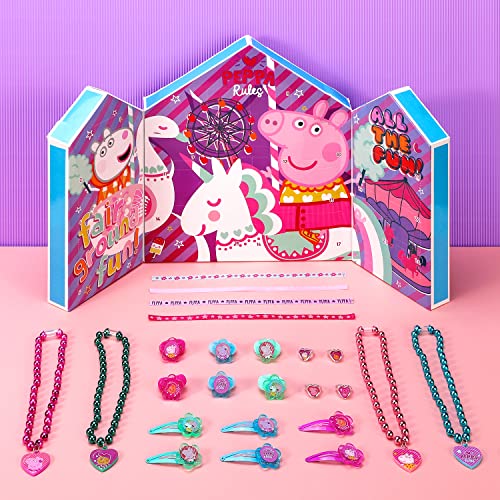Templar Peppa Pig Advent Calendar Kids Jewellery Hair Xmas Christmas Countdown Fun, Multicoloured