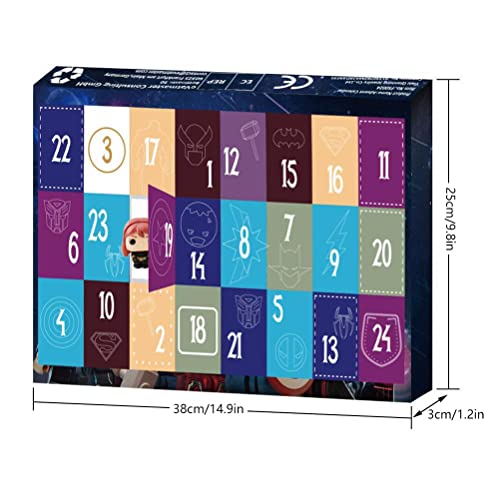 TAIPPAN Advent Calendar 2022 kids, Christmas Countdown Toys, 24 Days Countdown Calendar Superhero Figures Figurines for Kids Christmas Toys Gifts
