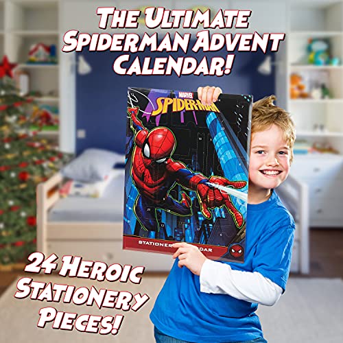 Marvel Advent Calendar 2023 for Kids, Avengers Spiderman Stationery Advent Calendars for Boys (Spiderman Multicolor)