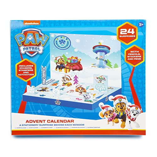 Paw Patrol Advent Calendar 2023|Perfect Christmas Surprise Toys for Boys and Girls with Paw Patrol Toys, Slime, Paw Patrol Figures, Paw Patrol Book, Paw Patrol Stickers, Paw Patrol Gifts – 24 Pcs