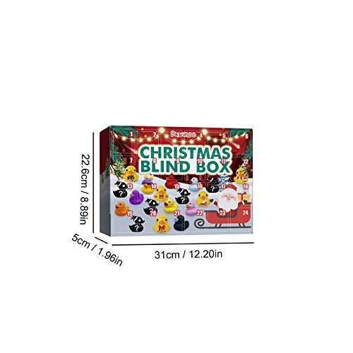 24 Days Christmas Advent Calendar for Kids and Adults, 24 PCS Different Rubber Ducks, Christmas Countdown Funny Toys Christmas Party Gifts for Boys and Girls