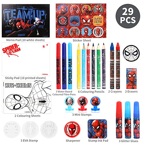 Templar Spiderman Advent Calendar Creative Art & Craft Stationery Set Kids Xmas Christmas Countdown Fun, Multicoloured