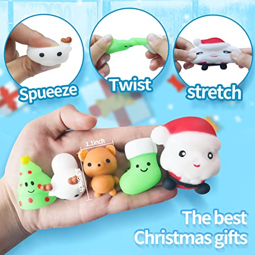Advent Calendar 2023, Animals Mochi Squishy Including Luminous Mochi Santa 24 Days Countdown Calendar Different Surprise Every Day, Reusable, Cute, Christmas-24 Pack,Gifts for Boys Girls