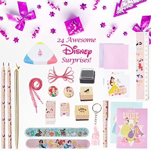 Disney Princess Advent Calendar 2023 Kids Stationery Supplies Christmas Advent Gifts for Girls