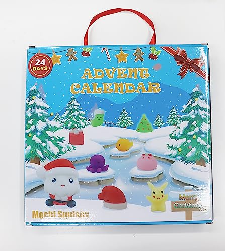 Advent Calendar 2023, Animals Mochi Squishy Including Luminous Mochi Santa 24 Days Countdown Calendar Different Surprise Every Day, Reusable, Cute, Christmas-24 Pack,Gifts for Boys Girls