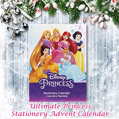 Disney Princess Advent Calendar 2023 Kids Stationery Supplies Christmas Advent Gifts for Girls