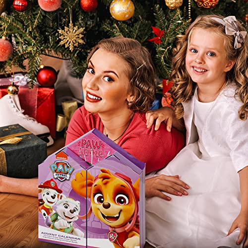 Templar Paw Patrol Girl Advent Calendar Kids Jewellery Hair Xmas Christmas Countdown Fun, Multicolor