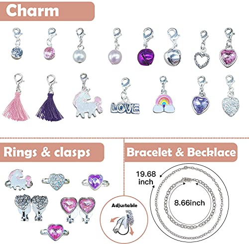 Christmas Advent Calendar Kids 2023 Christmas Countdown Calendars 24Pcs Sets DIY Charm Pendant Bracelet Necklace Jewelery Xmas Calendar Creative Gifts for Girl Boys