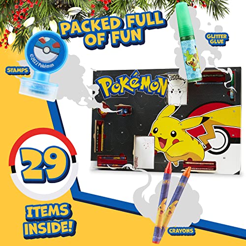 Pokemon Advent Calendar 2023 Kids Stationery Christmas Countdown Calendar for Boys