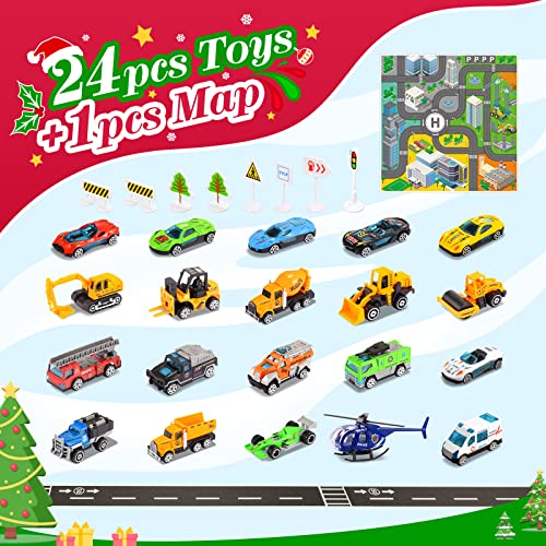 Toy Advent Calendar 2023 for Kids, Gifts for 2 3 4 5 Year Old Kids Toy Cars for 2-8 Year Old Kids Childrens Advent Calendar 2023 Christmas Calendar Toys for 2-8 Year Old Kids for Kids
