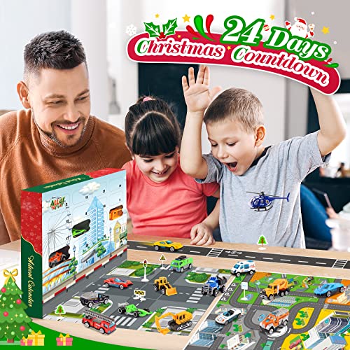 Toy Advent Calendar 2023 for Kids, Gifts for 2 3 4 5 Year Old Kids Toy Cars for 2-8 Year Old Kids Childrens Advent Calendar 2023 Christmas Calendar Toys for 2-8 Year Old Kids for Kids