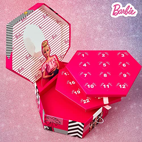 Barbie Advent Calendar 2023 Jewellery Box Advent Calendar For Girls with Bracelet and Charms, Barbie Gifts for Girls