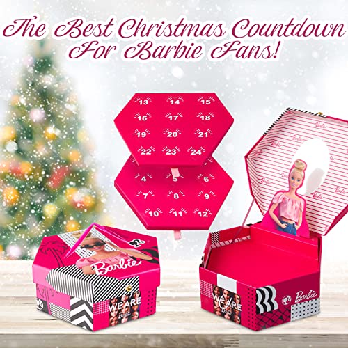 Barbie Advent Calendar 2023 Jewellery Box Advent Calendar For Girls with Bracelet and Charms, Barbie Gifts for Girls