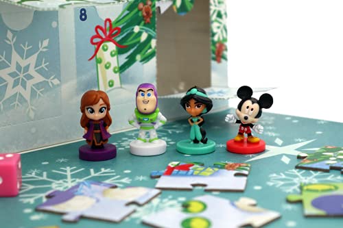Disney Advent Calendar - Official Christmas Board Game, 16 x Disney 3D Characters Included, Great Gift For Kids, Ages 4+