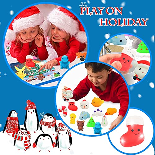 Advent Calendar 2023 Kids, Christmas Mochi Squishy Animal,24 Days Christmas Countdown Advent Calendar, Surprises Decoration Gift Box Xmas Party Kid Favor for Boys Girls