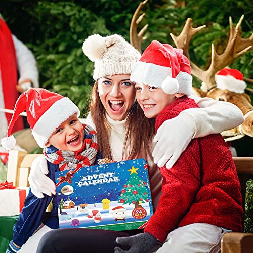 Advent Calendar 2023 Kids, Christmas Mochi Squishy Animal,24 Days Christmas Countdown Advent Calendar, Surprises Decoration Gift Box Xmas Party Kid Favor for Boys Girls