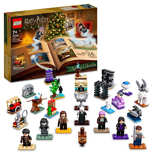 LEGO 76404 Harry Potter Advent Calendar 2022, Magical Christmas Countdown Gift, Wizarding World Toy for Kids & Fans with Board Game and 7 Minifigures