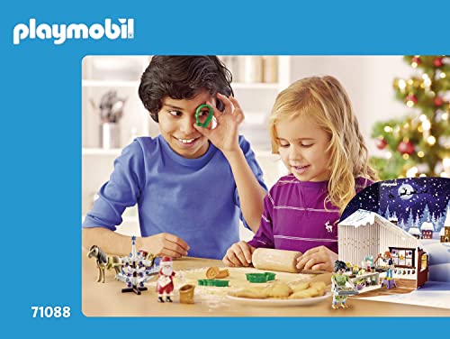 Playmobil Christmas 71088 Advent Calendar: Christmas Baking, Includes Toy Bakery and Cookie Cutters, Christmas Toys for Children Ages 4+