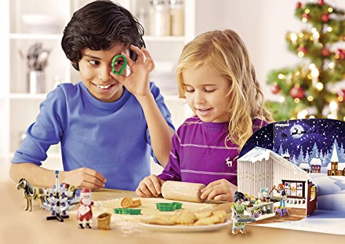 Playmobil Christmas 71088 Advent Calendar: Christmas Baking, Includes Toy Bakery and Cookie Cutters, Christmas Toys for Children Ages 4+