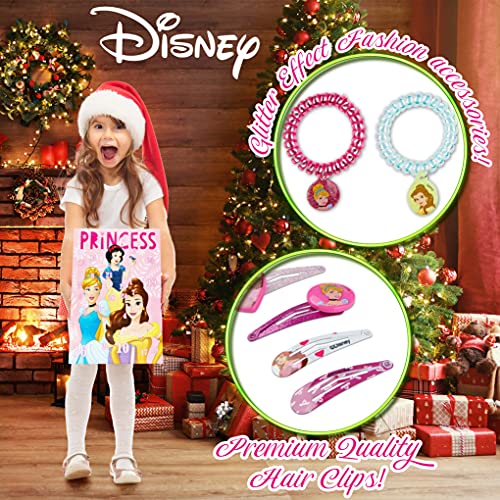 Disney Princess Advent Calendar 2023, Hair Accessories for Girls & Jewellery Advent Calendar, Disney Gifts for Girls