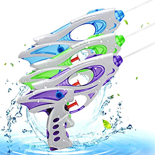 Ucradle Water Pistols For Kids,3Pack Super Gun Blaster Cool Small Pistol Guns Outdoor Beach Garden Toy Pool Bath Party Water Fighting Toys For Children Girls Boys (3pcs water pistols)