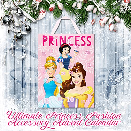 Disney Princess Advent Calendar 2023, Hair Accessories for Girls & Jewellery Advent Calendar, Disney Gifts for Girls